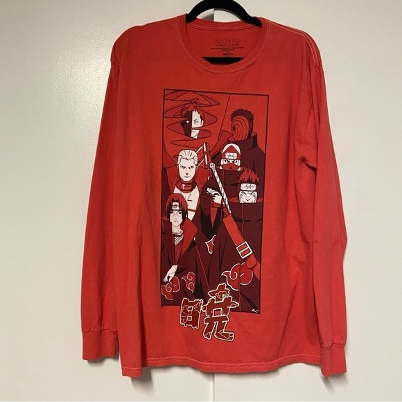 Naruto Akatsuki Long Sleeve T-Shirt Size Medium - Picture 2 of 7